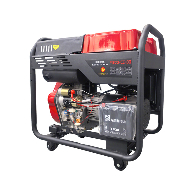 8kW 8500 Watt Portable Diesel Generator with Key Start and Open Frame Design