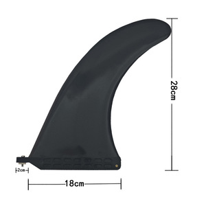 Pièces de rechange pour aileron de paddleboard de 10 pouces, aileron arrière en PVC noir pour accessoires de planche de surf SUP - Product Image 4