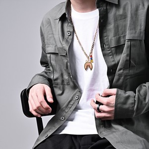 Collar con Colgante de Tiburón Unisex, Diseño de Dibujos Animados en Aleación de Zinc, Cadena de Acero Dorada, Estilo Hip Hop - Product Image 2