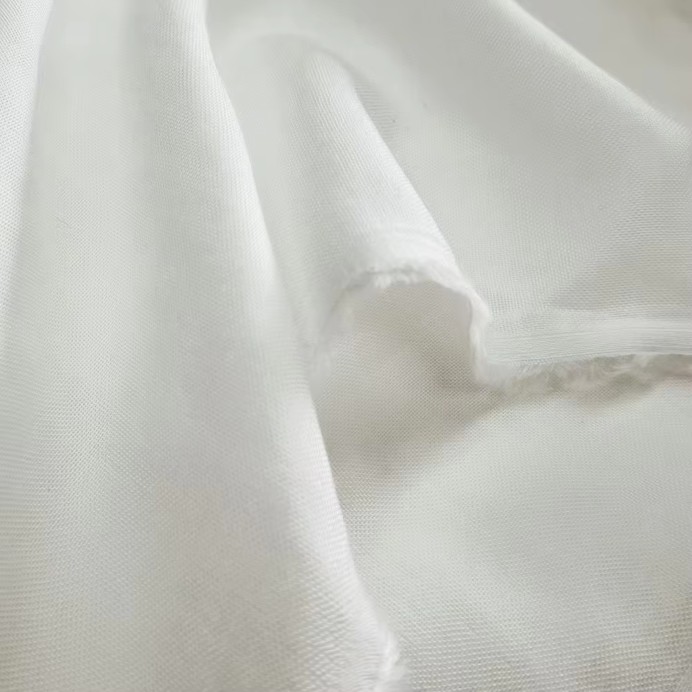 Good Quality Breathable 70% Bamboo Fiber 30% Cotton Solid Color Double-Sided Woven Fabric for Baby Clothing