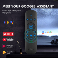 G60S PRO Voice Air Mouse 2.4G sans fil + BT5.0 pour Android TV Box PC télécommande rétro-éclairage Mini clavier avec pavé tactile