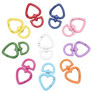 Anneaux à ressort en alliage de zinc en forme de cœur, boucles de porte-clés, accessoires de quincaillerie durables pour sacs et porte-clés - Product Image 4