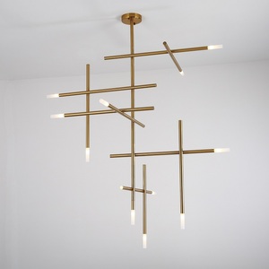 工业风格人造卫星吊灯豪华阁楼树枝吊灯，带遥控发光二极管吊灯，用于房间装饰 - Product Image 4