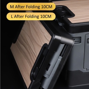 Novo <span class=keywords><strong>70L</strong></span> PP Dobrável Caixa De Armazenamento Retangular Tampa Ao Ar Livre Dobrável Caixas De Armazenamento Bins Empilhável Camping Caixa De Armazenamento para Jardim - Product Image 6