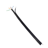 Кабель сетевой Cat 5e самонесущий для наружного применения, с многожильным стальным тросом, медными жилами UTP/FTP и мессенджером, оптовая продажа от производителя