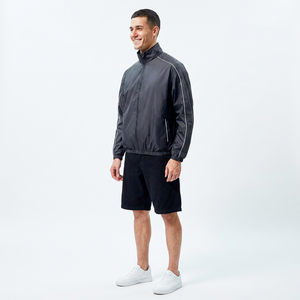 Vestes coupe-vent pour hommes, vêtements de sport décontractés pour l'extérieur, automne, polyester, toile, col montant, coupe-vent pour hommes - Product Image 1