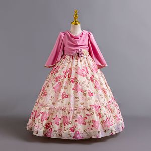 Vendita calda 2025 ragazze abiti stampati principessa per bambini festa di compleanno Chiffon abito da sera per bambini - Product Image 1