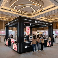 Stand de salon professionnel pour bijoux, 20 x 20, en aluminium, avec éclairage, cadre modulaire personnalisé de luxe rétroéclairé