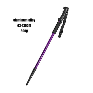 Bastón de trekking con mango recto de aleación de aluminio, bastón ajustable portátil ultraligero <span class=keywords><strong>para</strong></span> caminar en esquí - Product Image 2