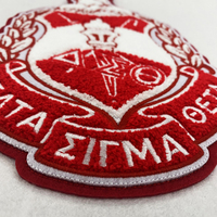 Patch en chenille mignon pour vêtements, à thermocoller, badges lettres en chenille, logo brodé, patch en chenille