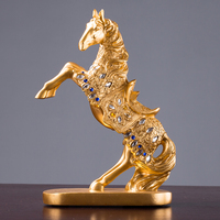Nordische Kunstvolle Pferdeskulptur-Ornament, Maßgefertigte Epoxidharz-Volkskunst, Festtagsgeschenk, Sammlerstück, Wohnzimmer- und Eingangsbereich-Dekoration