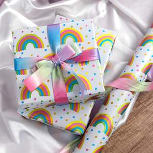 Factory Wholesale 80g <b>Birthday</b> Custom Luxury 43cm X 3m Metallic <b>Paper</b> Roll <b>Wrapping</b> <b>Paper</b> for Packaging - Product Image 5