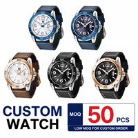 Montre chronographe à quartz pour homme BENYAR BY-5166 5166 personnalisée, bracelet en cuir, calendrier, aiguilles lumineuses, étanche, sport, décontractée