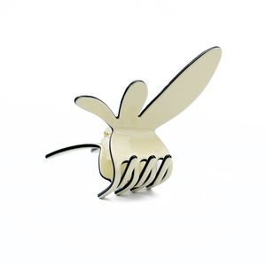 CANAYUAN Diseño Personalizado, Pinza de Pelo de Acetato con Grabado de Libélula y Mariposa de Doble Capa de 9 cm, Venta al por Mayor Personalizada - Product Image 3