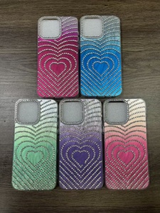 เคสโทรศัพท์ TPU ลายรักสุดหรูสำหรับ <span class=keywords><strong>iPhone</strong></span> 17 16 15 14 13 12 <span class=keywords><strong>11</strong></span>เคสโทรศัพท์ TPU สำหรับ Motorola G85 G55 Edge 60 <span class=keywords><strong>Fusion</strong></span> G14ฝาหลัง PC ติดเพชร - Product Image 2