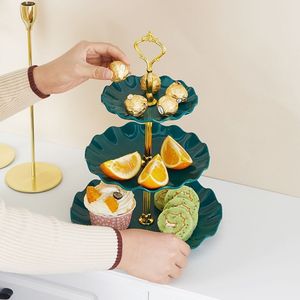 Multi Tier Cake Stand Food Grade Plastic Round Dessert Tray For Birthday Party Fruit Platter - Product Image 4