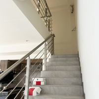 Offre Spéciale – Main courante standard minimaliste en acier inoxydable et PVC, finition satinée/miroir pour balustrades d'escalier d'appartement – Installation facile en DIY