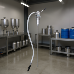 Bomba de transferencia de palanca Fervi de 300 ml de acero inoxidable para fluidos y líquidos - Product Image 3