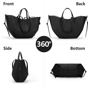 Sac à main femme style Polen, grand sac fourre-tout, sac à bandoulière en cuir véritable pour les trajets domicile-travail, le bureau et les voyages - Product Image 6