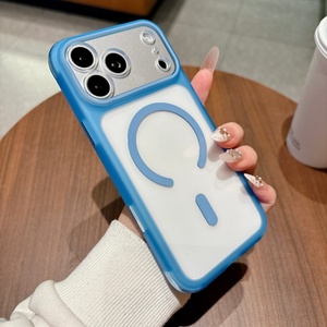 เคสโทรศัพท์ใสแม่เหล็กแฟชั่นสำหรับ iPhone 18 14 15 16 17 Pro Max พร้อมปุ่มสัมผัส AI ป้องกันการกระแทกทั้งสี่มุม - Product Image 1