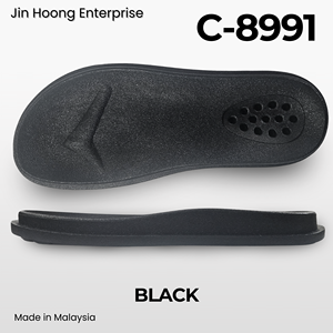 Sandalias de PVC Negras para Hombre Jin Hoong C-8991T, Suela Exterior Ligera y Cómoda, Plantilla Integrada de 30 mm de Grosor, Antideslizante - Product Image 5