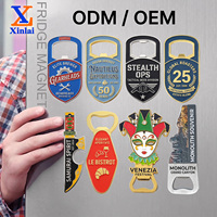 Décapsuleur en métal personnalisé aimanté pour réfrigérateur, logo personnalisé, alliage de zinc, aimant 3D pour souvenir, cadeau, prix de gros