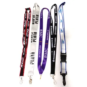 कस्टम lanyards चाबी का गुच्छा डोरी खेल पट्टियाँ सस्ते सुरक्षा सीट बेल्ट लगा लो गर्दन lanyards के साथ बकसुआ