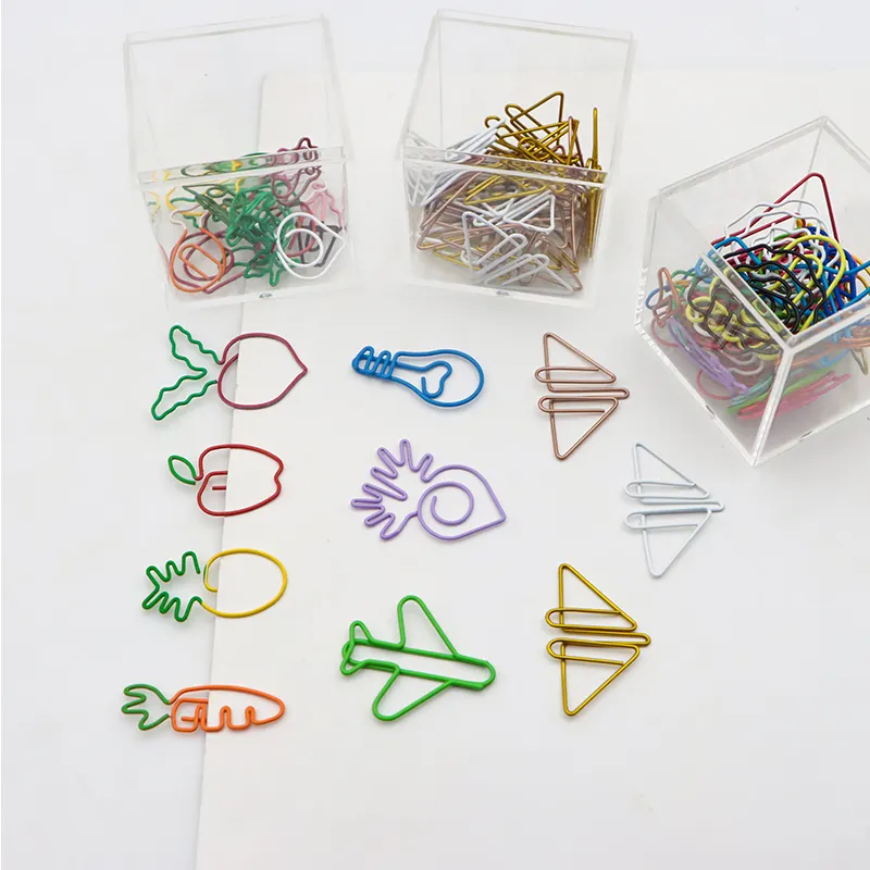 20 Jaar Professionele Fabrikant Op Maat Fruit Dier Standaard Diverse Kleuren Mini Metalen Paperclips Boek Markers