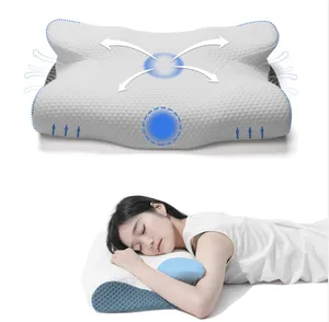 Ergonomic Contour Removable Cover Osteo Cervical Pillow Medical Pillow for Neck And Shoulder Pai Neck Pain Relief