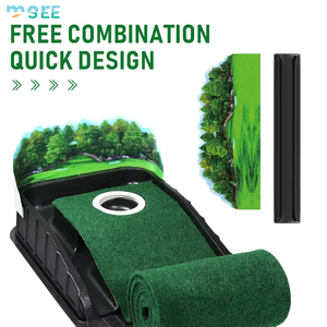 Tapis d'entraînement de golf portable SeeMore ODM/OEM pour la maison/le bureau, tapis de putting pliable avec <span class=keywords><strong>guide</strong></span> d'alignement - Product Image 3