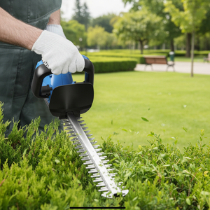 21V Cordless Hedge Trimmer 22 Inch Dual Action Blade <strong>Electric</strong> Bush <strong>Cutter</strong> with 2 Batteries for Garden Landscaping - Product Image 1