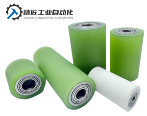 Pulley Karet PU, Roller Karet Tahan Aus, Polyurethane, Roller Karet Non-Power, Conveyor Belt - Product Image 2