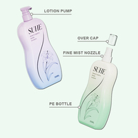 Bouteilles vides en plastique PE de luxe pour gel douche, lotion, shampoing, après-shampoing, avec pompe à lotion 150ml/250ml, pour visage et faux cils