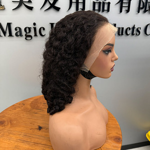 Peruvian Curly Half <b>Wig</b> 100% Remy Hair <b>Glueless</b> for Lace Long Length Easy Adjustable Drawstring Full Machine <b>Wigs</b> - Product Image 1