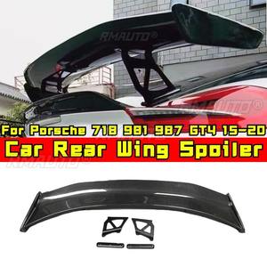 Alerón Trasero de Fibra de Carbono Real para Porsche 718 981 987 GT4 2015-2020 - Product Image 1