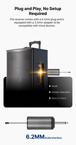 Nuevo Micrófono Inalámbrico VHF Universal Profesional <span class=keywords><strong>LG</strong></span> SURPASS SP-VMP14 para <span class=keywords><strong>Karaoke</strong></span> Familiar, Receptor de Mano, Cardioide, Aleación de Aluminio - Product Image 5