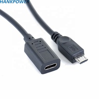 Cable adaptador macho a Micro USB tipo C hembra, convertidor Mini USB a tipo C, venta al por mayor