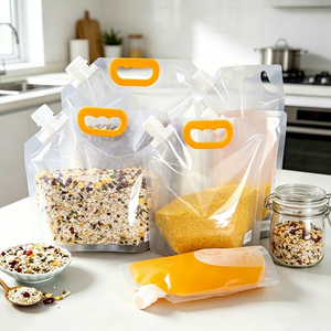 Custom Made 2.5L Food Grade Transparent Spout <b>Bag</b> Anti Dust For Field Trip Grain <b>Packing</b> Organizer - Product Image 1