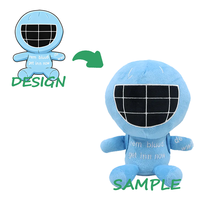Peluche personnalisée avec doublure en maille de nylon super douce et design brodé