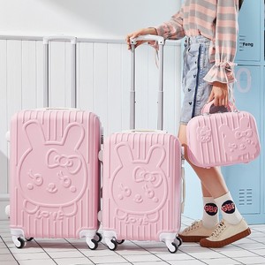Nouvelle Valise à Roulettes Unisexe en ABS, Motif Lapin de <span class=keywords><strong>Dessin</strong></span> <span class=keywords><strong>Animé</strong></span> en Forme de Cœur, Roues Omnidirectionnelles, Serrure à Combinaison, 20 Pouces, Modèle 2026 - Product Image 4