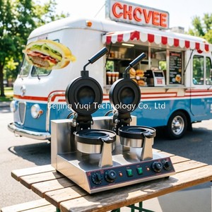 50-300 ℃   Grill à hamburgers double rotatif à température réglable pour buffet d'hôtel, boulangerie de restauration rapide - Product Image 1