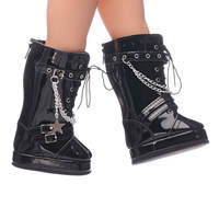 Bottes à chaîne noires de 18 pouces pour poupée