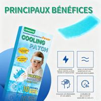 Patch rafraîchissant pour le front des enfants avec logo personnalisé, jetable, en hydrogel, fournitures de refroidissement