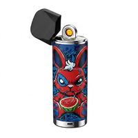 Briquet électrique sans flamme rechargeable, résistant au vent, avec charge USB