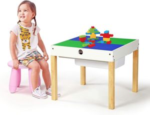 Tavolo e sedia da gioco Multi-funzionale in <span class=keywords><strong>legno</strong></span> per <span class=keywords><strong>bambini</strong></span> lavagna e pannello di costruzione con cassetti - Product Image 2