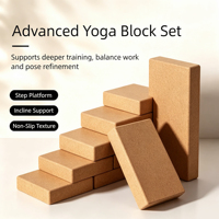 Blocco Yoga in Sughero e Schiuma EVA Durevole, Antiscivolo, per Allenamento Yoga e Fitness a Casa, Servizio OEM, Consegna Rapida