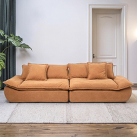 Canapé en tissu profond super large tapissé nordique minimaliste design de mode doux et confortable canapés à voile à compression sous vide