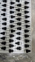 Capuchon compte-gouttes en caoutchouc et plastique pour pipette, couvercles jetables pour bouteilles en verre blanc noir avec pipette en caoutchouc