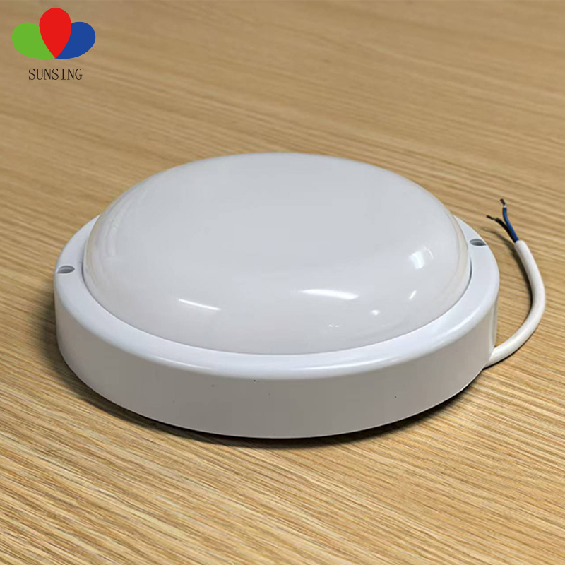 Sunsing IP65 15W White Round Led Wall Lamp Waterproof 3000K Mosquito Proof Dustproof Led Lights for Ceiling Wall
