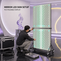 Écran LED pliable ultra fin et léger P2.5, panneau miroir portable pour usage intérieur, luminosité 1200 cd, garantie de 2 ans